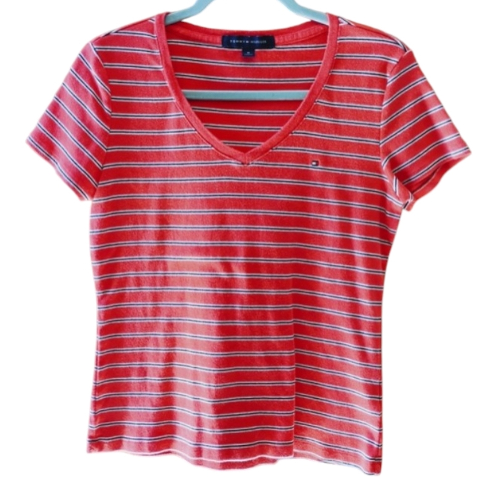 Tommy Hilfiger Red Striped Women's Top